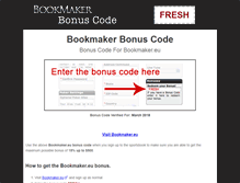 Tablet Screenshot of bonuscodebookmaker.com